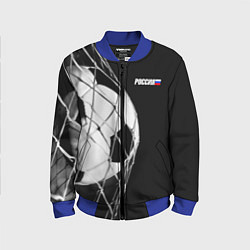 Бомбер детский Футбольный мяч в сетке ворот, цвет: 3D-синий