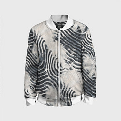 Бомбер детский Текстура гранж - абстрактные линии, цвет: 3D-белый