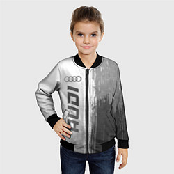 Бомбер детский Audi - white gradient по-вертикали, цвет: 3D-черный — фото 2