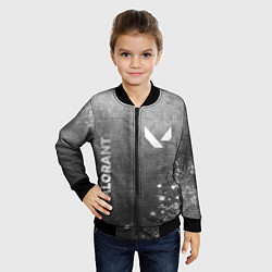 Бомбер детский Valorant - grey gradient вертикально, цвет: 3D-черный — фото 2
