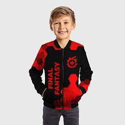 Бомбер детский Final Fantasy - red gradient вертикально, цвет: 3D-черный — фото 2