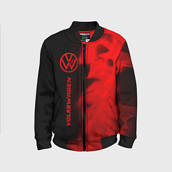 Бомбер детский Volkswagen - red gradient по-вертикали, цвет: 3D-черный