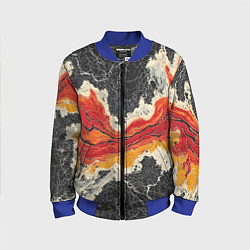 Детский бомбер Красно-черная потертая текстура