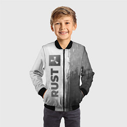 Бомбер детский Rust - white gradient по-вертикали, цвет: 3D-черный — фото 2