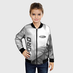 Бомбер детский Ford - white gradient вертикально, цвет: 3D-черный — фото 2
