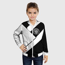 Бомбер детский Манчестер Юнайтед геометрия, цвет: 3D-белый — фото 2