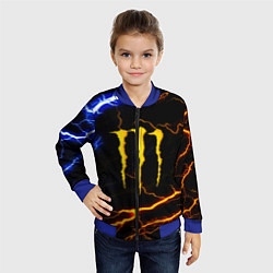 Бомбер детский Monster energy storm, цвет: 3D-синий — фото 2