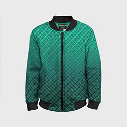 Бомбер детский Градиент текстурный бирюзовый с затемнением, цвет: 3D-черный