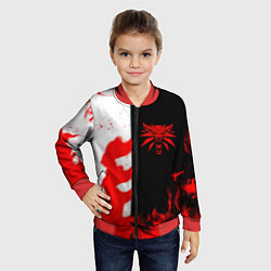 Бомбер детский Ведьмак огненный, цвет: 3D-красный — фото 2