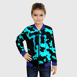 Бомбер детский Monster energy камуфляж голубой, цвет: 3D-синий — фото 2