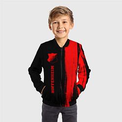 Бомбер детский Hoffenheim - red gradient по-вертикали, цвет: 3D-черный — фото 2