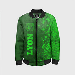 Бомбер детский Lyon - green gradient по-вертикали, цвет: 3D-черный