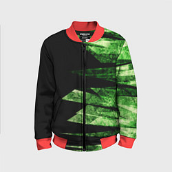 Бомбер детский Color green black, цвет: 3D-красный