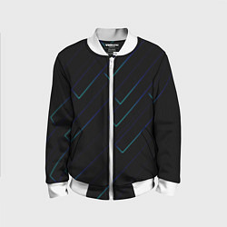 Детский бомбер Color blue black