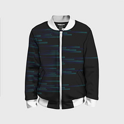 Бомбер детский Color blue black strip, цвет: 3D-белый