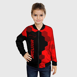Бомбер детский Jaguar - red gradient по-вертикали, цвет: 3D-черный — фото 2