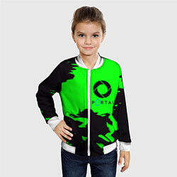 Бомбер детский Portal черный дым, цвет: 3D-белый — фото 2