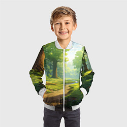 Бомбер детский Fabulous forest, цвет: 3D-белый — фото 2