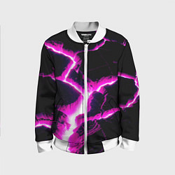 Бомбер детский Color pink black, цвет: 3D-белый