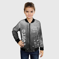 Бомбер детский Porto - grey gradient вертикально, цвет: 3D-черный — фото 2