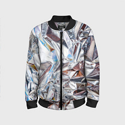 Детский бомбер Зеркальная металическая фольга текстура