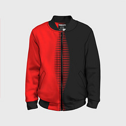 Бомбер детский Чёрно-красный пополам с переходом, цвет: 3D-черный