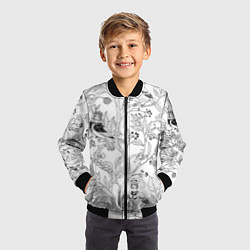 Бомбер детский Птицы Сирин, цвет: 3D-черный — фото 2