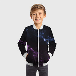 Бомбер детский Color black blue pink, цвет: 3D-белый — фото 2