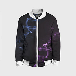 Бомбер детский Color black blue pink, цвет: 3D-белый