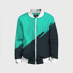 Бомбер детский Color black light blue, цвет: 3D-белый