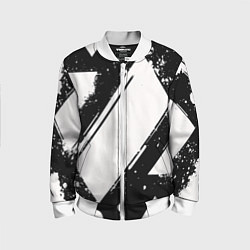 Бомбер детский Color black white, цвет: 3D-белый