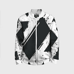 Бомбер детский Color black white, цвет: 3D-белый