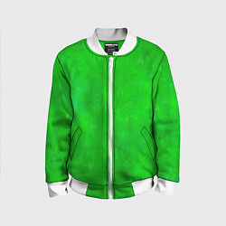 Бомбер детский Свет зелёного фонаря, цвет: 3D-белый