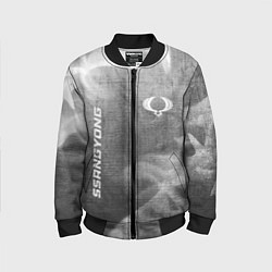 Бомбер детский SsangYong - grey gradient вертикально, цвет: 3D-черный