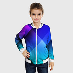 Бомбер детский Color blue, цвет: 3D-белый — фото 2