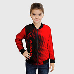 Бомбер детский Citroen - red gradient по-вертикали, цвет: 3D-черный — фото 2