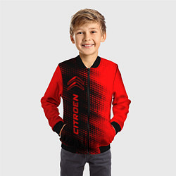Бомбер детский Citroen - red gradient по-вертикали, цвет: 3D-черный — фото 2