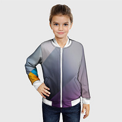 Бомбер детский Color grey with stripes, цвет: 3D-белый — фото 2