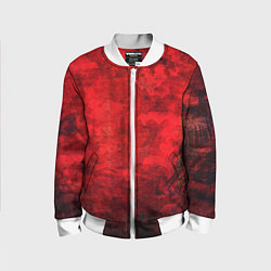 Бомбер детский Абстракция - red shabby wall, цвет: 3D-белый