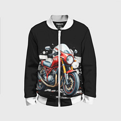 Бомбер детский Red Moto, цвет: 3D-белый