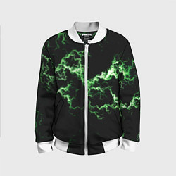 Детский бомбер Lightning green glow