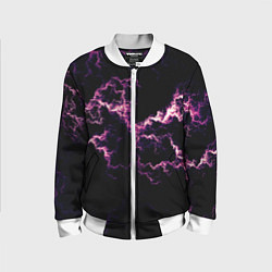 Бомбер детский Lightning pink glow, цвет: 3D-белый