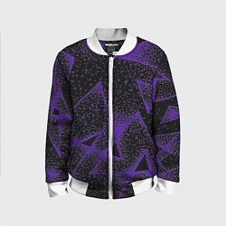Бомбер детский The triangle is purple, цвет: 3D-белый