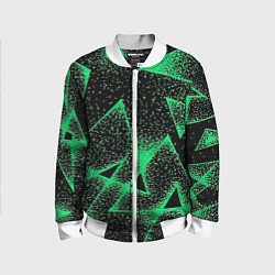 Детский бомбер A light green triangle with dots