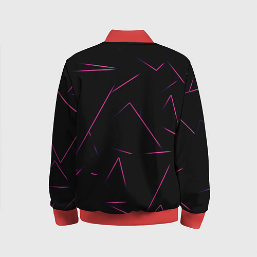 Детский бомбер Color pink line / 3D-Красный – фото 2