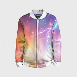 Детский бомбер Магический фон с молниями и звездами