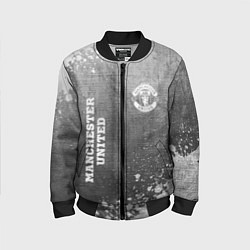 Бомбер детский Manchester United - grey gradient вертикально, цвет: 3D-черный