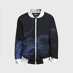 Бомбер детский Color smoke blue, цвет: 3D-белый