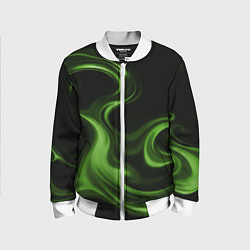 Бомбер детский Green black, цвет: 3D-белый