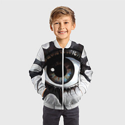 Бомбер детский Глаз и щупальца - психоделика, цвет: 3D-белый — фото 2